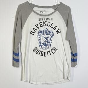 Harry Potter Ravenclaw Quidditch Team Captain 3/4 Sleeve Baseball Tee Shirt L